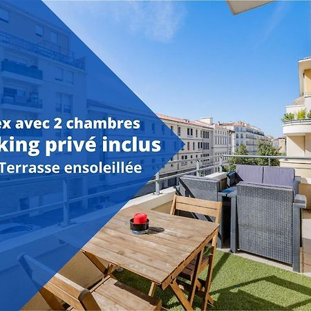 La Joliette; Duplex 2 Chambres, Parking Inclus+ Terrasse+ Ascenseur Marseilles Buitenkant foto